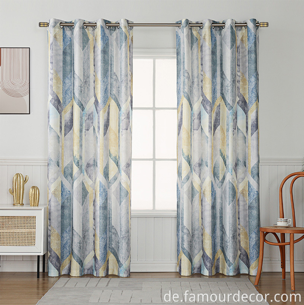 Four Pieces Cylinder Finial Curtain Rod